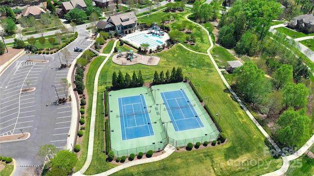 8313 Balcony Bridge Rd, Huntersville, NC 28078 - aerial view of a pool