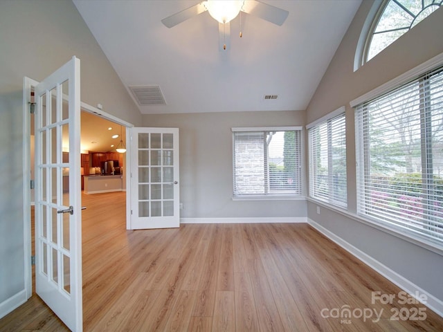 4754 Polo Gate Blvd, Charlotte, NC 28216 - unfurnished sunroom featuring visible vents and french doors