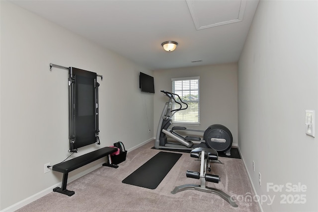 15035 Ockeechobee Ct, Mint Hill, NC 28227 - exercise room featuring baseboards and carpet floors