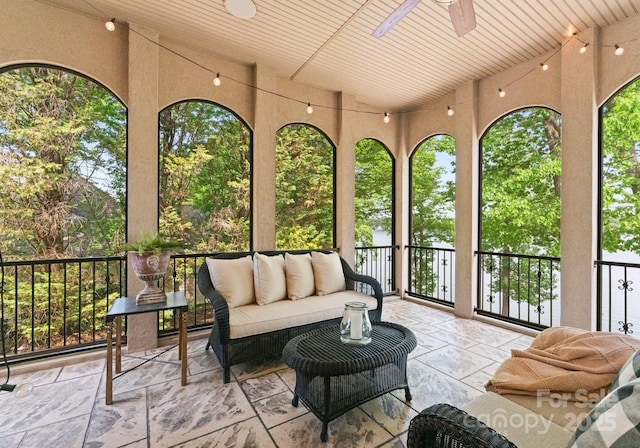 1328 Astoria Pkwy, Sherrills Ford, NC 28609 - view of patio featuring a ceiling fan and an outdoor hangout area