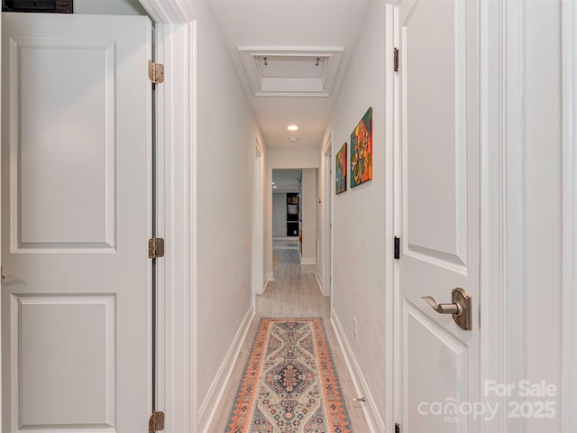 7048 Delta Lake Dr, Charlotte, NC 28215 - corridor with baseboards and recessed lighting
