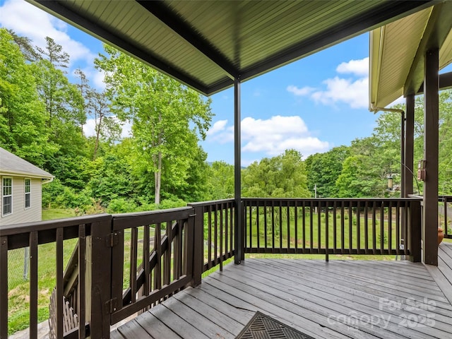 234 Bird Creek Dr, Waynesville, NC 28786 - view of wooden terrace