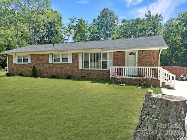 1121 Rembrandt Dr SW, Concord, NC 28027 - ranch-style home featuring brick siding, crawl space, and covered porch