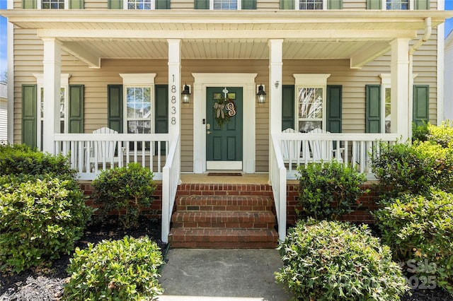 18838 Oakhurst Blvd, Cornelius, NC 28031 - view of exterior entry featuring a porch
