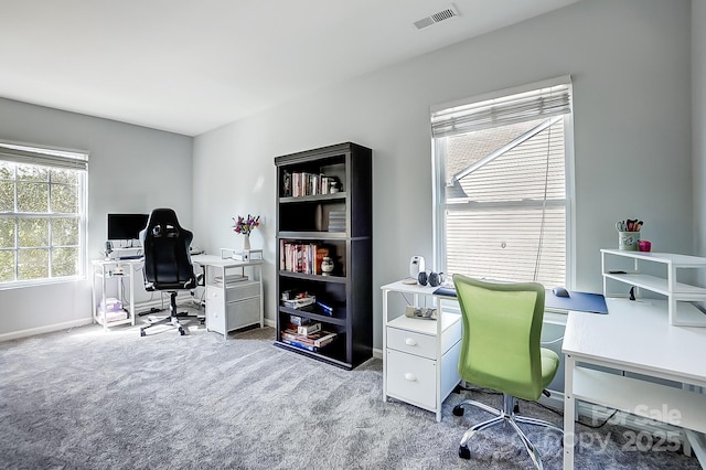 517 Bertram Rd, Fort Mill, SC 29708 - carpeted home office featuring visible vents and baseboards