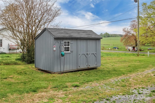 view of shed