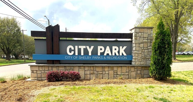 view of community sign