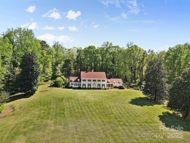 1233 General Hoke Dr, Lincolnton, NC 28092 - aerial view with a forest view