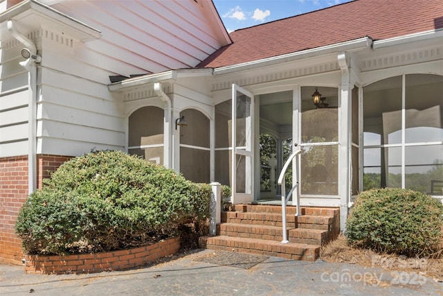 1233 General Hoke Dr, Lincolnton, NC 28092 - entrance to property with brick siding and a shingled roof
