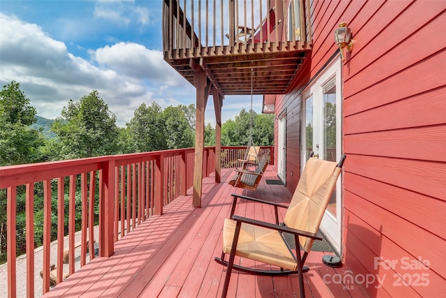 view of wooden deck