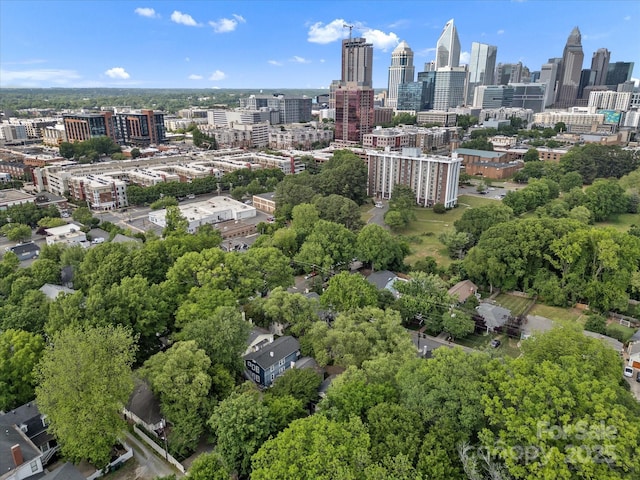 bird's eye view with a view of city