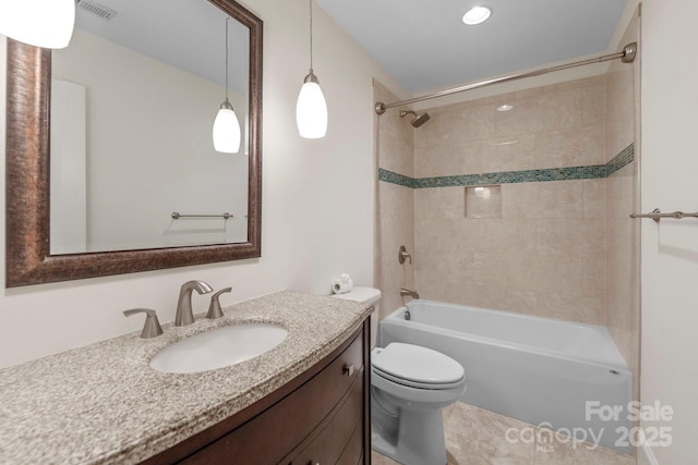 1012 Harper Lee Dr, Newton, NC 28658 - full bath with toilet, vanity, shower / washtub combination, and visible vents