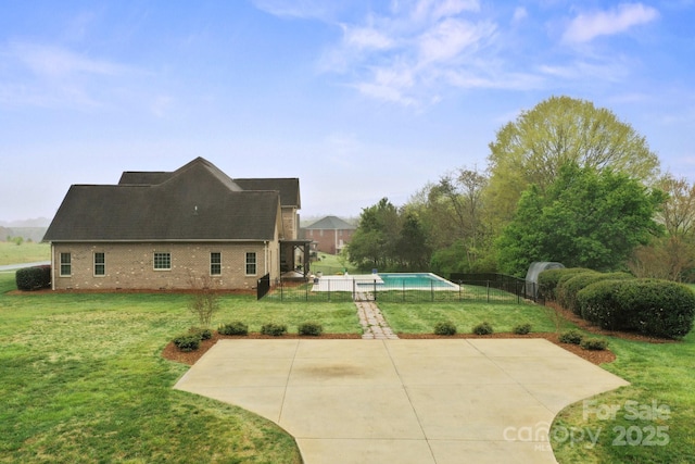 1012 Harper Lee Dr, Newton, NC 28658 - exterior space featuring a fenced in pool, fence, and a patio