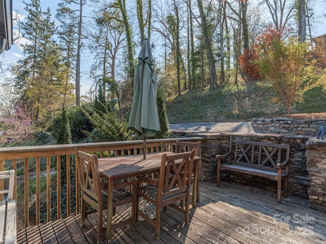 250 Kimberly Ave, Asheville, NC 28804 - wooden terrace with outdoor dining area