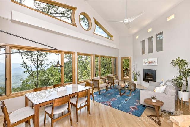 212 Chestnut Forest Rd, Fairview, NC 28730 - sunroom / solarium featuring high vaulted ceiling and wood finished floors