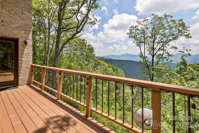 212 Chestnut Forest Rd, Fairview, NC 28730 - wooden deck featuring a mountain view