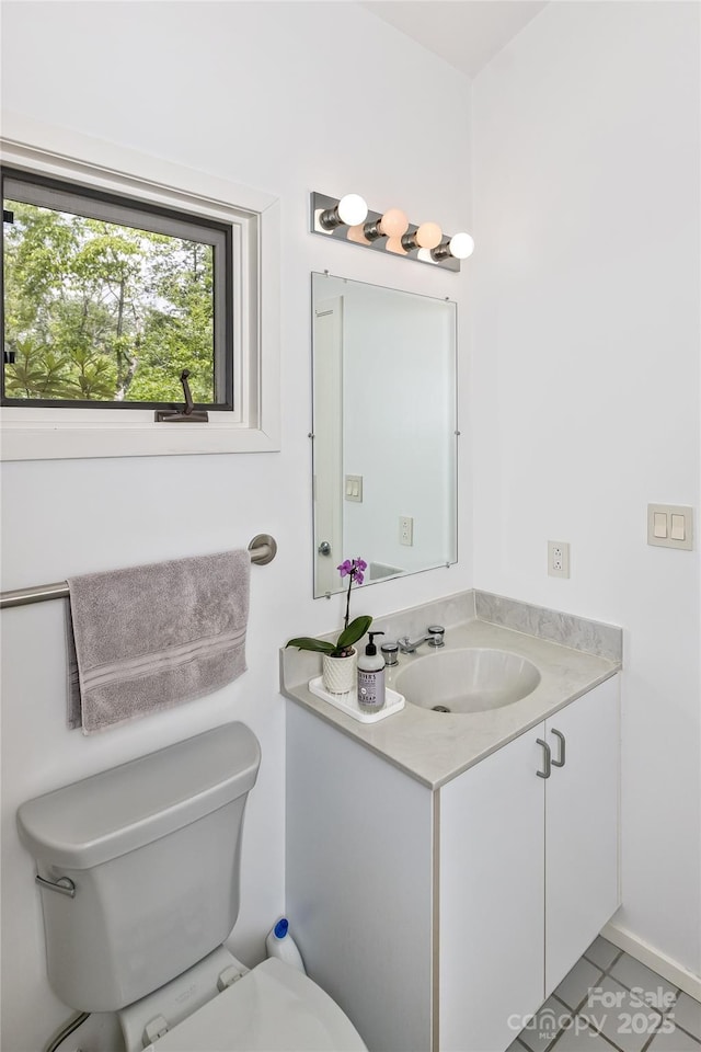 212 Chestnut Forest Rd, Fairview, NC 28730 - bathroom featuring toilet, vanity, and tile patterned flooring