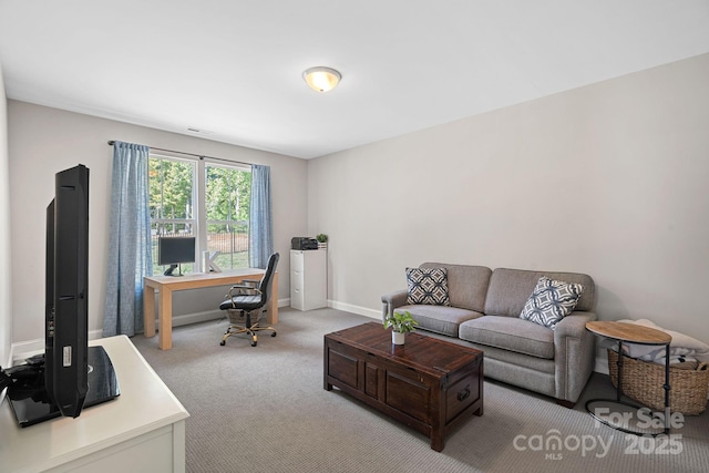 4195 Island Fox Ln, Denver, NC 28037 - living area with visible vents, light carpet, and baseboards
