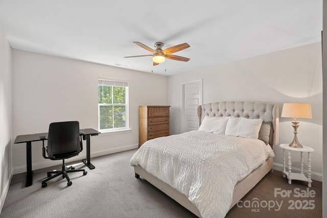 4195 Island Fox Ln, Denver, NC 28037 - carpeted bedroom featuring a ceiling fan and baseboards