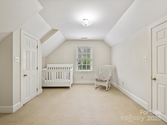 2313 Beechwood Dr, Waxhaw, NC 28173 - carpeted bedroom featuring baseboards and lofted ceiling