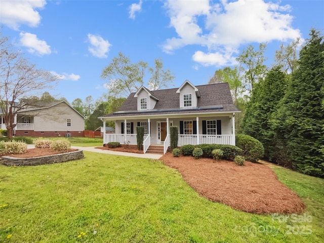 4222 Mt Gallant Rd, Rock Hill, SC 29732 - cape cod house with a front yard, a porch, and roof with shingles