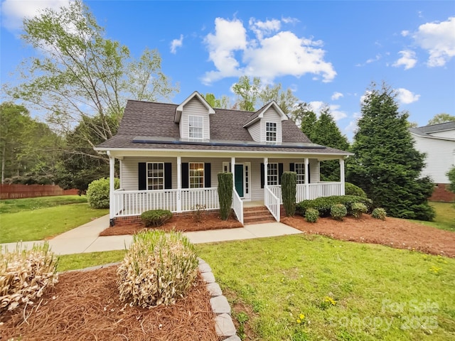 4222 Mt Gallant Rd, Rock Hill, SC 29732 - cape cod home with covered porch, roof with shingles, and a front lawn