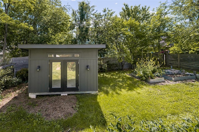 32 Burk St, Asheville, NC 28806 - view of shed with a vegetable garden