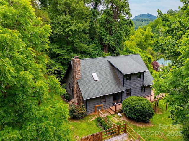 373 Vineyard Rd, Tryon, NC 28782 - view from above of property with a heavily wooded area
