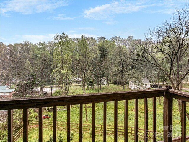 373 Vineyard Rd, Tryon, NC 28782 - wooden deck featuring a lawn