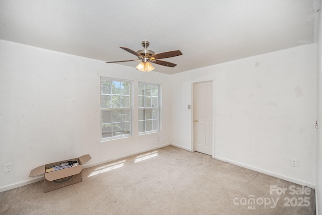 3882 Shasta Cir, Clover, SC 29710 - spare room with a ceiling fan, carpet flooring, and baseboards