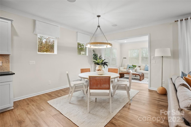 13709 Roderick Dr Unit 193, Huntersville, NC 28078 - dining space with plenty of natural light, light wood-type flooring, and baseboards