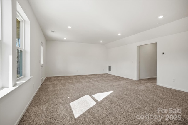 13709 Roderick Dr Unit 193, Huntersville, NC 28078 - unfurnished room with light colored carpet, baseboards, visible vents, and recessed lighting