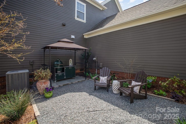 107 Iris Meadow Dr, Mooresville, NC 28115 - view of patio / terrace featuring a gazebo and central AC