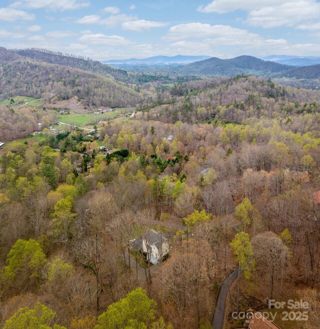 51 Sugar Hill Dr, Weaverville, NC 28787 - birds eye view of property with a forest view and a mountain view