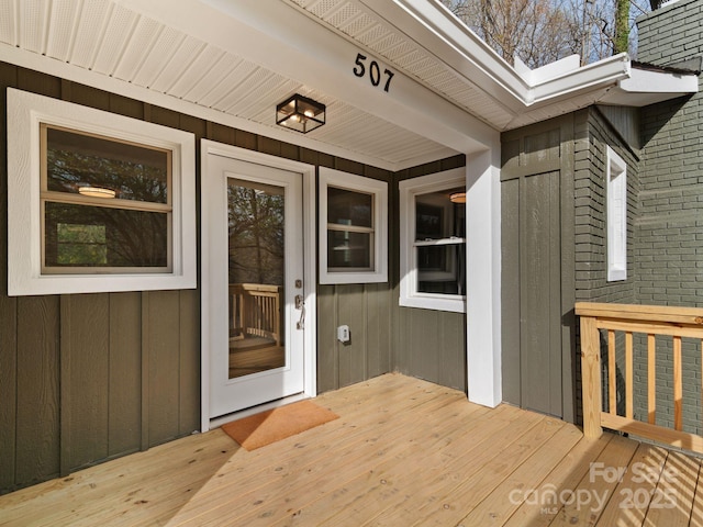 507 N Fork Rd, Black Mountain, NC 28711 - property entrance featuring a deck