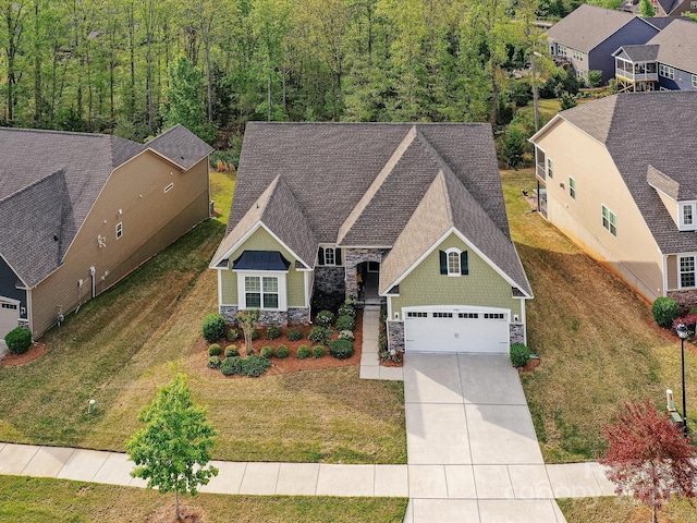 drone / aerial view featuring a residential view