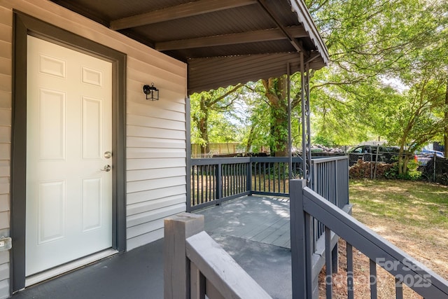 wooden deck with fence