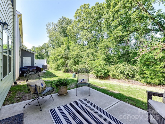 view of patio / terrace featuring central AC