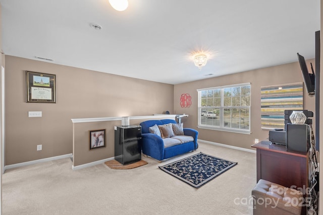 interior space with visible vents and baseboards