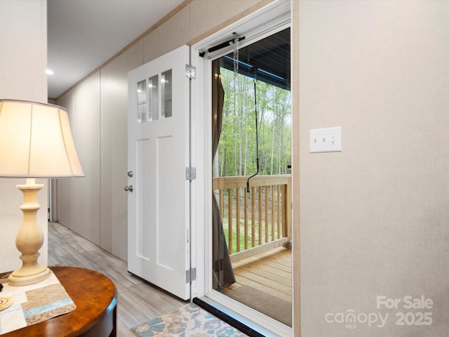 2234 Emerald Mine Rd, Shelby, NC 28152 - doorway with light wood-type flooring