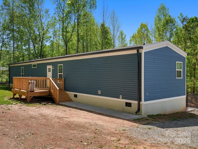 2234 Emerald Mine Rd, Shelby, NC 28152 - view of front of house with crawl space and a deck