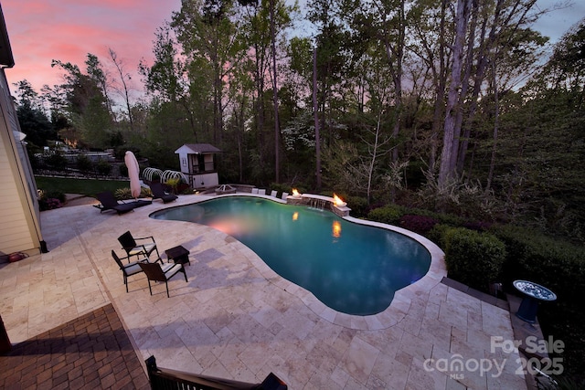 141 Forsythia Ln, Tega Cay, SC 29708 - pool featuring a patio and an outdoor structure