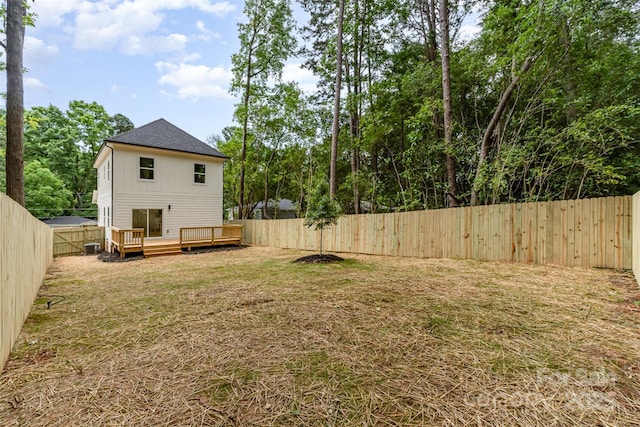 2512 Remington St, Charlotte, NC 28216 - view of yard with a wooden deck