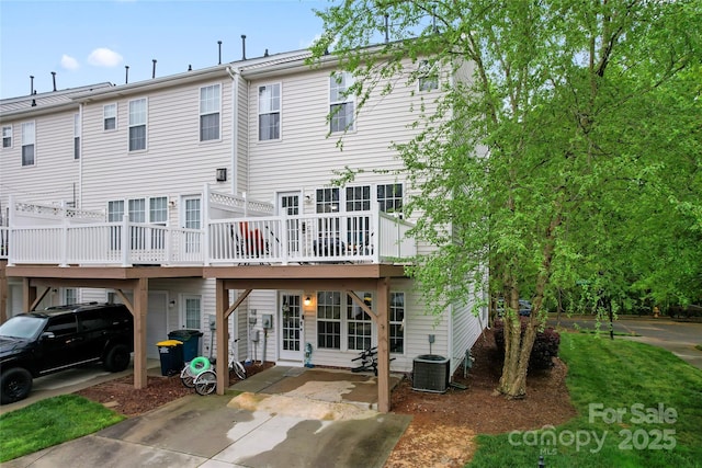 12905 Bullock Greenway Blvd, Charlotte, NC 28277 - rear view of property featuring a patio area, a deck, a carport, and cooling unit