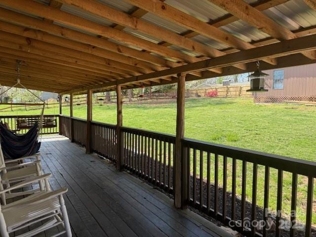 5061 Windy Woods Rd, Morganton, NC 28655 - deck featuring a lawn