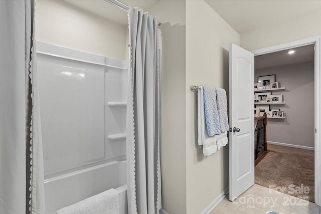 1354 Galloway Rd, Charlotte, NC 28262 - full bathroom with a shower with curtain and baseboards