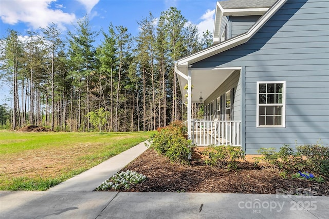 1294 Saylor Way, Nebo, NC 28761 - exterior space featuring a porch and a yard