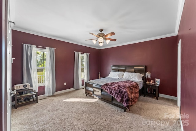 1294 Saylor Way, Nebo, NC 28761 - bedroom featuring ornamental molding, baseboards, carpet, and visible vents