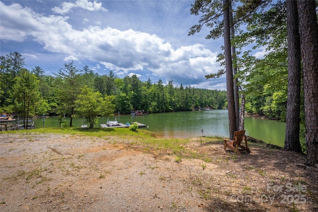 1294 Saylor Way, Nebo, NC 28761 - water view featuring a view of trees and a dock