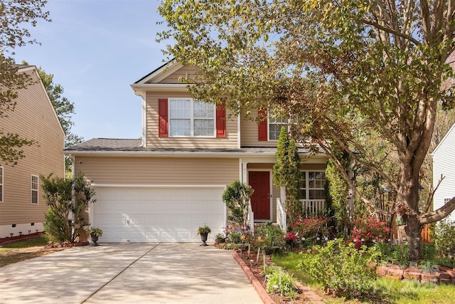 5127 Fernhill Dr, Charlotte, NC 28217 - traditional-style home with an attached garage and driveway